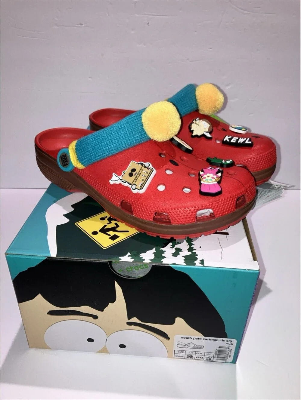 Crocs x South Park Cartman Classic Lined Slip-On Clogs Mens Size 8 Women 10 NEW